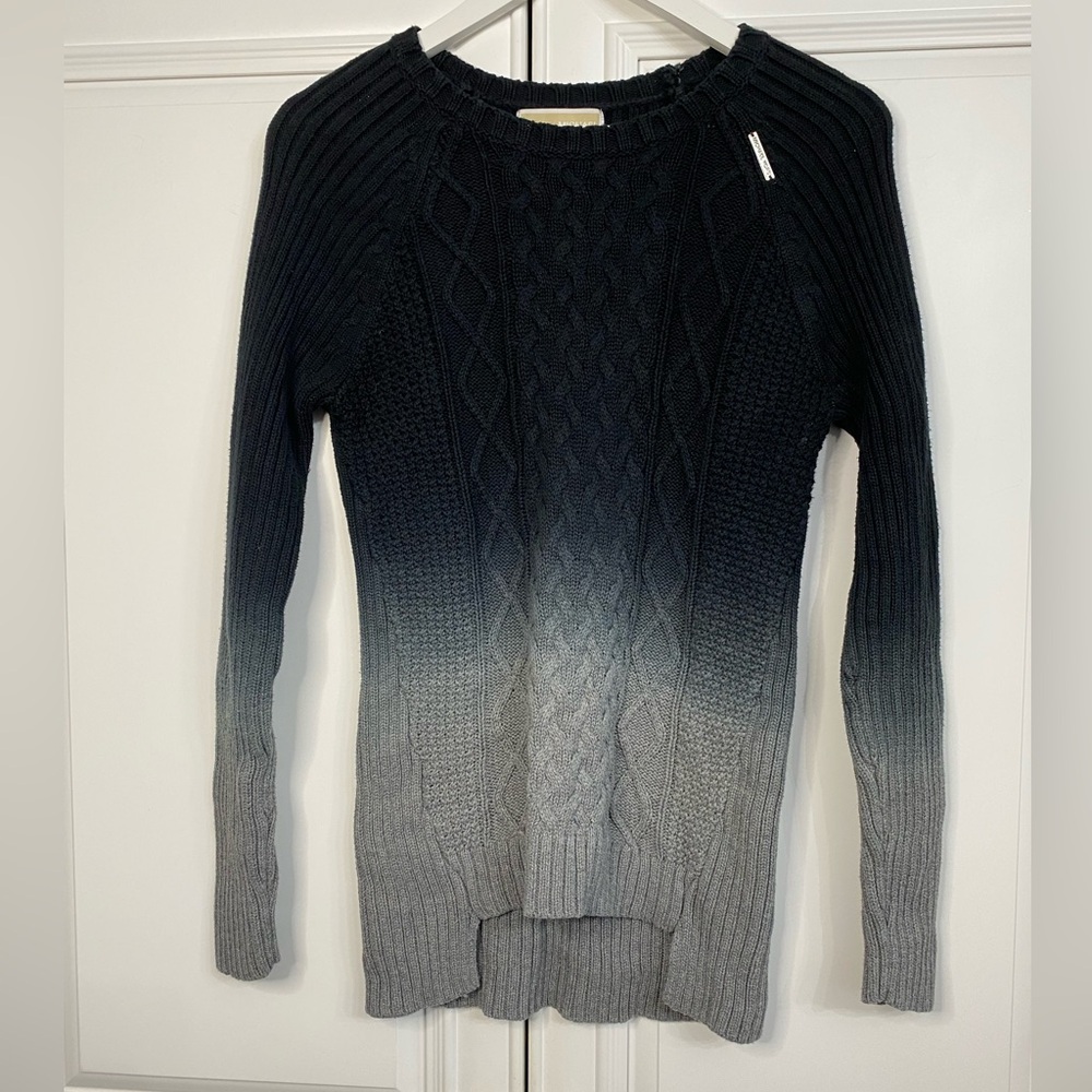Michael Michael Kors Women’s Size Small Ombré Black to Grey Crew Neck Sweater